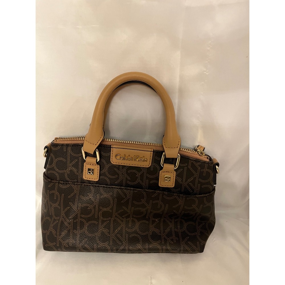 Calvin Klein Monogram Mini Satchel Top Handle No Strap